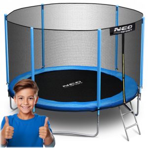 TRAMPOLINA OGRODOWA DLA DZIECI DRABINKA 252cm 8ft